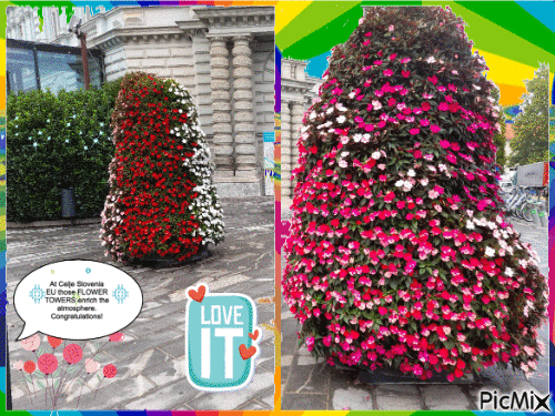 Flower Tower offering - GIF animé gratuit
