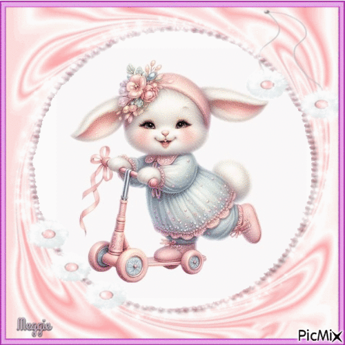 spring bunny - GIF animado gratis