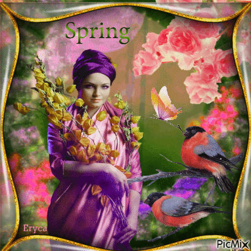 Bientôt le printemps ! - Ilmainen animoitu GIF