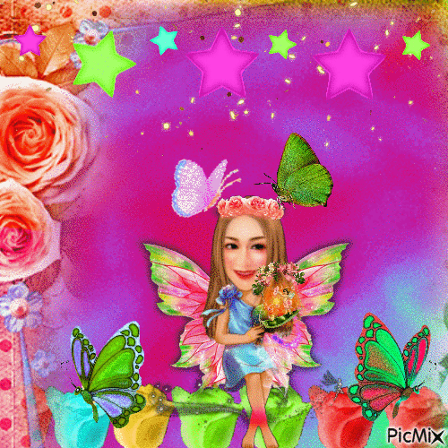 Butterfly Fairy - GIF animasi gratis