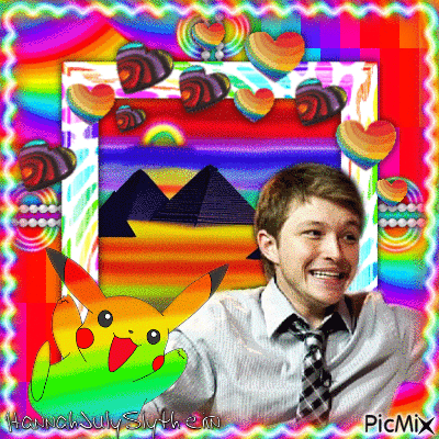 ♦Sterling Knight and Pikachu - Rainbow Land♦ - Free animated GIF