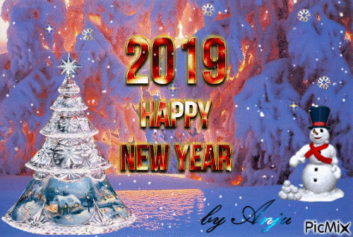 Happy New Year 2019 - Bezmaksas animēts GIF