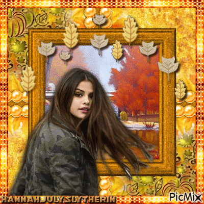 ♣Selena Gomez in Autumn♣ - Ücretsiz animasyonlu GIF