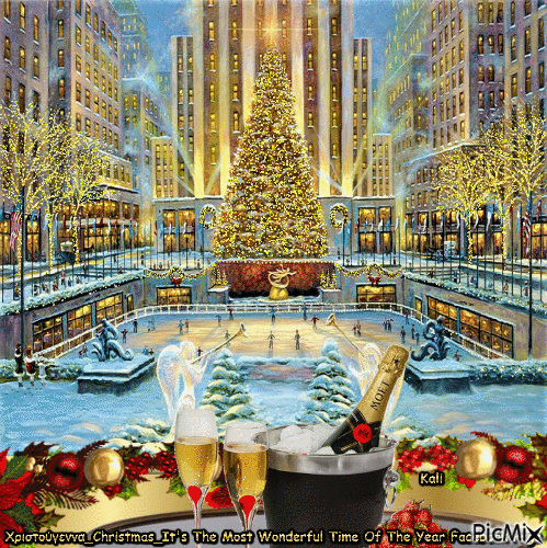 Christmas in New York - GIF animado grátis