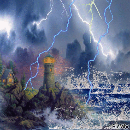 La tempête (La tormenta) - 無料のアニメーション GIF