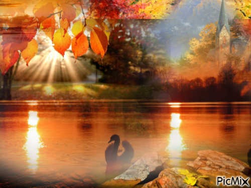 paysage d'automne - ücretsiz png