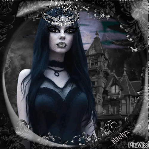 beautifull gothic dark - GIF animado gratis