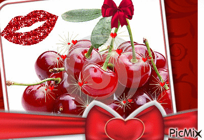 cherry love - Ingyenes animált GIF