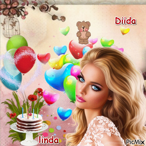 Joyeuse anniversaire Diida - 無料のアニメーション GIF