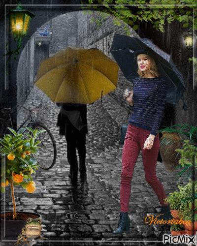 La pluie - Безплатен анимиран GIF