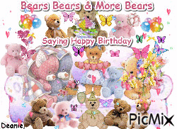 HAPPY BIRTHDAY BEARS - Ingyenes animált GIF