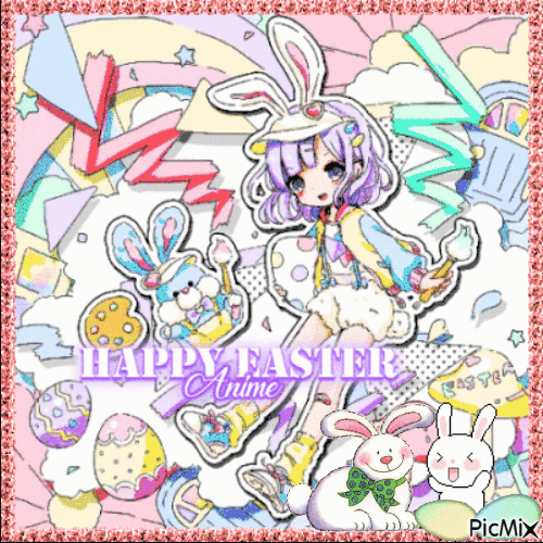 Happy Easter Anime/Manga - Darmowy animowany GIF