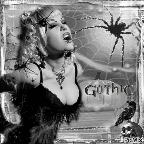 Gothic - Spider Web - Ingyenes animált GIF