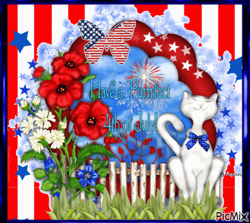Happy 4th of July. Have a nice day - GIF animado grátis