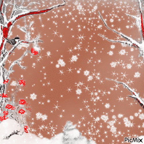 JE / Bg. animated.winter.landscape.brown.idca - GIF animate gratis
