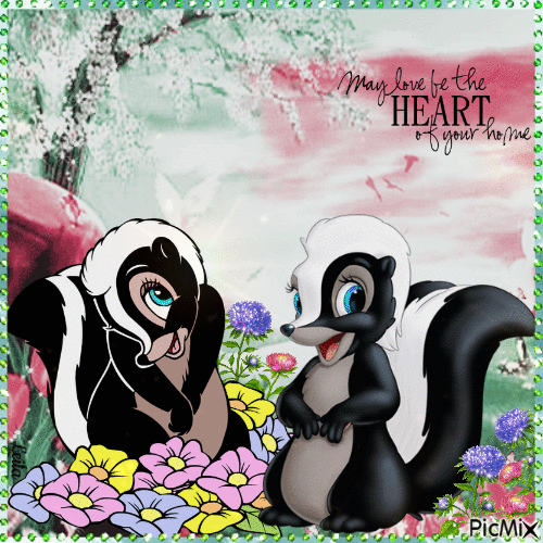 Love skunks - Nemokamas animacinis gif