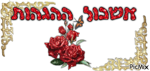 אשכול ההגהות אדום ורדים - Ingyenes animált GIF