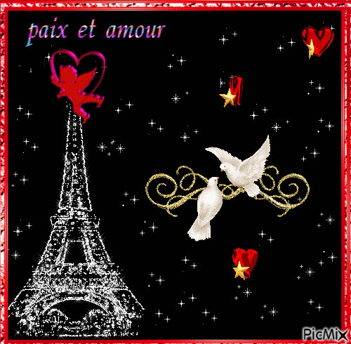 paix et amour - Animovaný GIF zadarmo