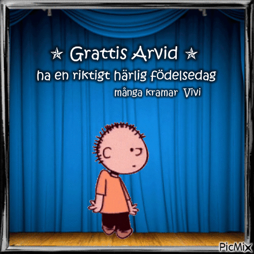 Grattis Arvid 2018 - GIF animado gratis