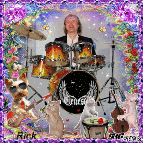 *Phil Collins and his new band *    5-30-22   by xRick7701x - GIF เคลื่อนไหวฟรี