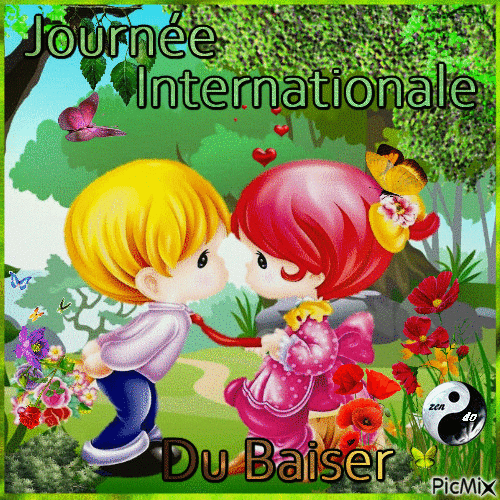 Journée Internationale du Baiser - Bezmaksas animēts GIF