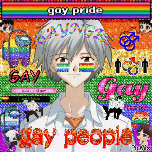Gay Kaworu Nagisa - Free animated GIF