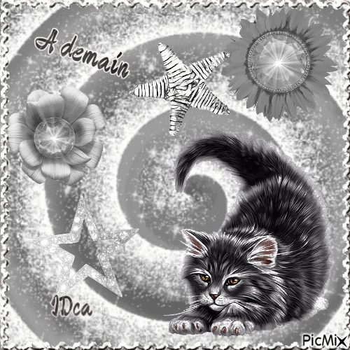 Bonne nuit les chatons - Бесплатный анимированный гифка
