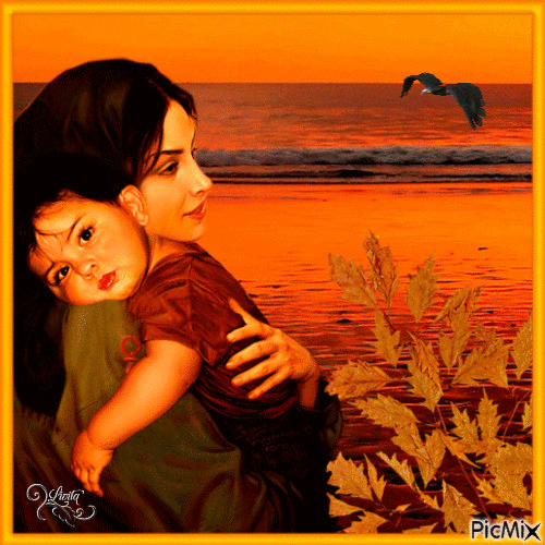 Mãe com  o filho - Ilmainen animoitu GIF