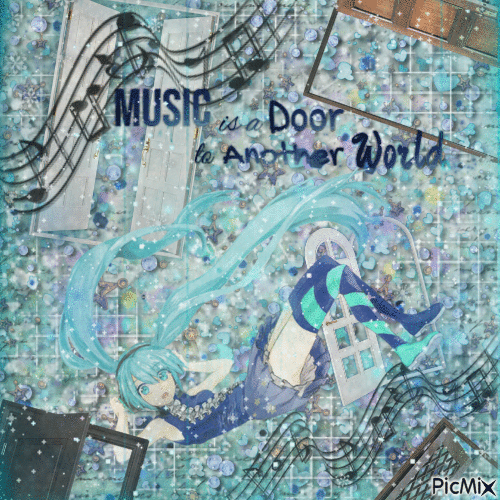 ✶ Music is a Door to Another World {by Merishy} ✶ - Animovaný GIF zadarmo