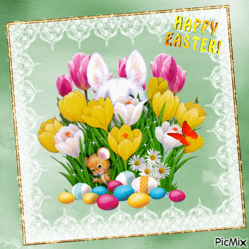 happy easter - frohe Ostern - Бесплатни анимирани ГИФ
