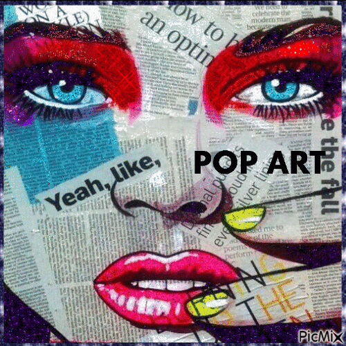Pop Art on Newspaper - Animovaný GIF zadarmo