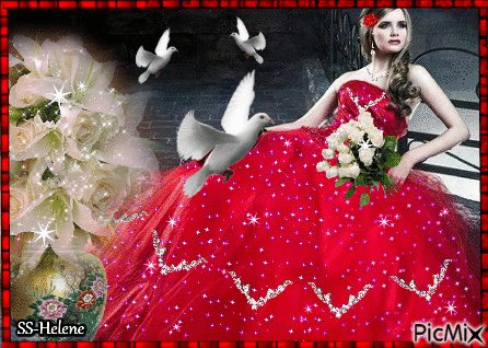 -Dressed in red.- - GIF animate gratis
