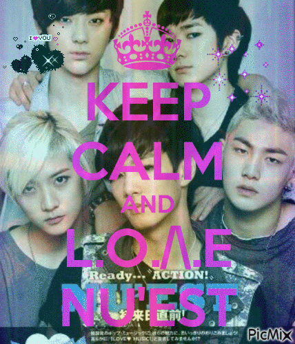 keep calm and love nu'est - 免费动画 GIF