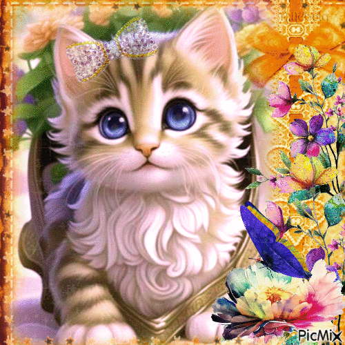Kitten-contest - GIF animate gratis
