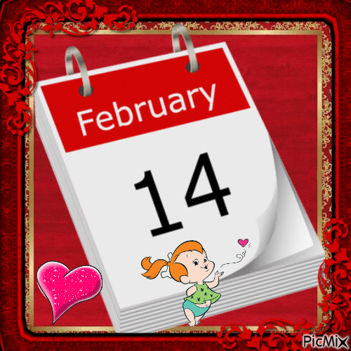 Pebbles Flintstone Valentine's Day - Безплатен анимиран GIF