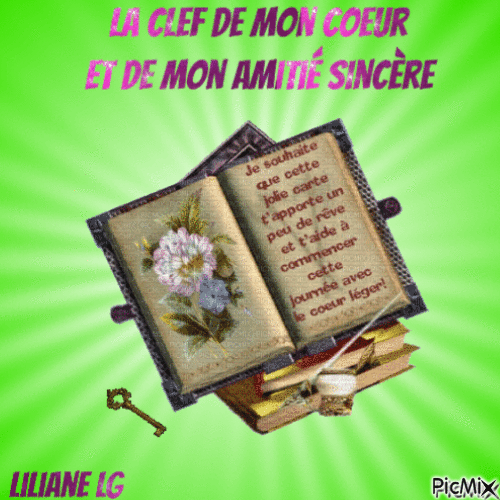 merci de ton Amitié Liliane sublime - Бесплатни анимирани ГИФ
