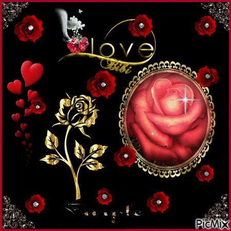 Une rose-Rose Pour Purple - GIF animado gratis