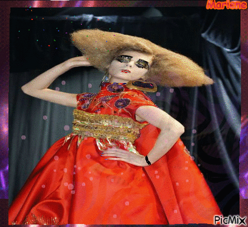 Portrait Woman Colors Carnaval Deco Glitter Fashion Glamour - Zdarma animovaný GIF