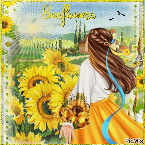 Sunflowers - Animovaný GIF zadarmo