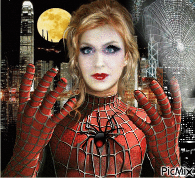 Spider girl - Gratis animeret GIF