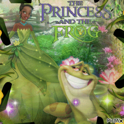 La Princesse et la grenouille - GIF animate gratis