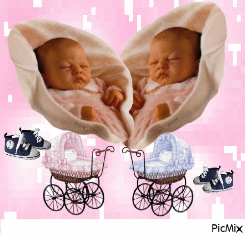narodziny bliźniąt - Bezmaksas animēts GIF