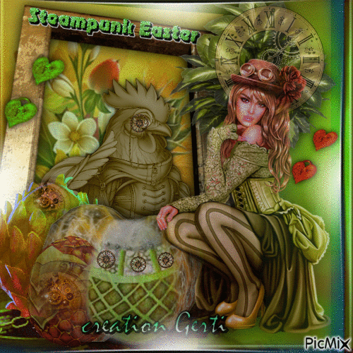 Steampunk Easter - Free animated GIF