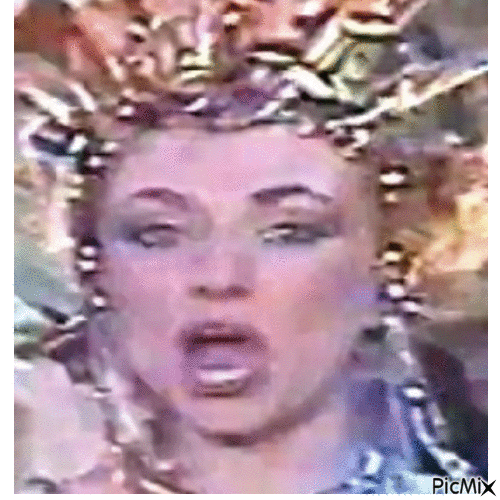 Queen Zaza chanteuse1987 se recycle dans le X américain - Бесплатный анимированный гифка