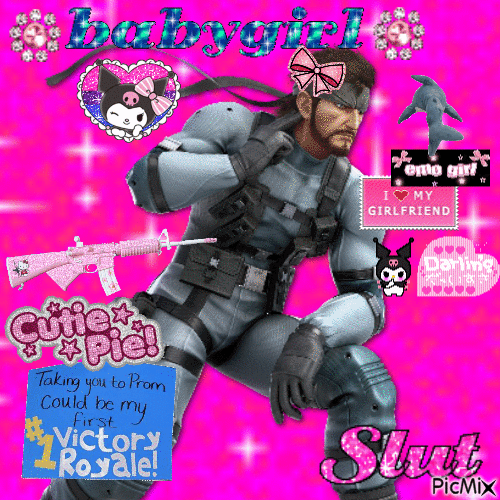 Solid Snake is so Babygirl - Бесплатный анимированный гифка