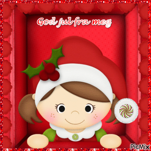 Merry Christmas from me. God Jul fra meg - GIF animasi gratis