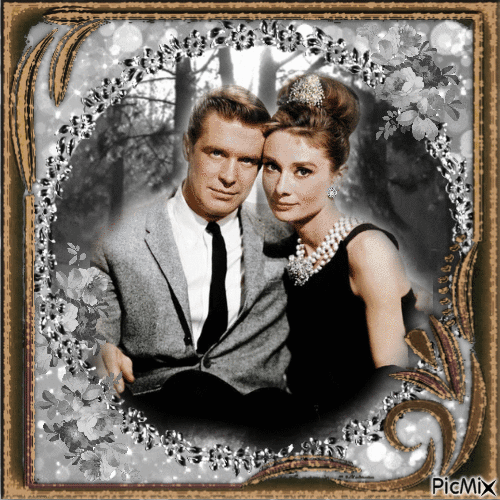 Audrey Hepburn & George Peppard - Безплатен анимиран GIF