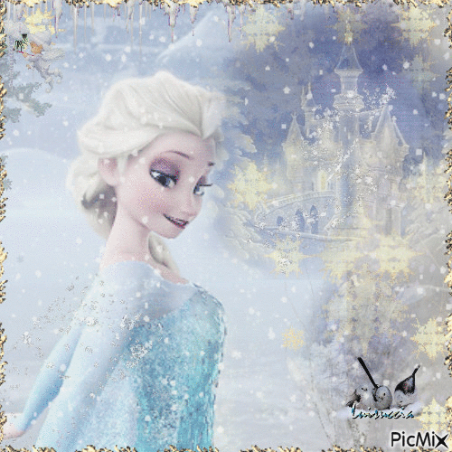 La reine des neiges - GIF animado grátis