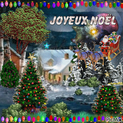 Joyeux noel - Animovaný GIF zadarmo