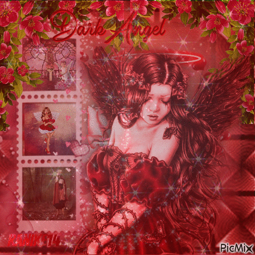 Red angel 😇 ♥️ - Gratis geanimeerde GIF